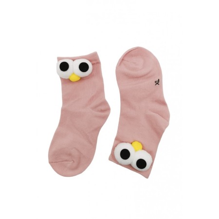 Sosete pentru copii FunnyEyes, bumbac, design creativ, marime 30-35, roz, Doty®️ [1]