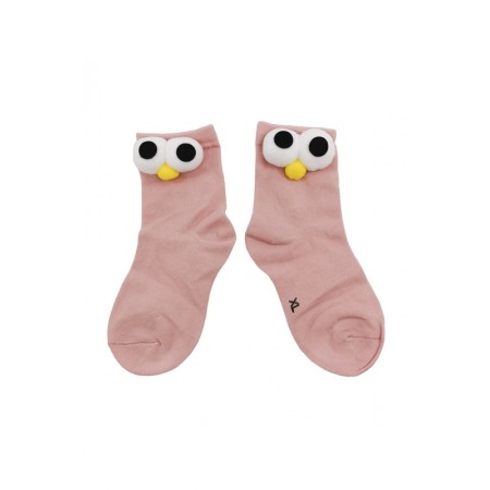 Pentru bebe si copii - Sosete pentru copii FunnyEyes, bumbac, design creativ, marime 30-35, roz, Doty®️