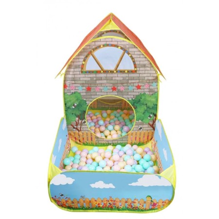 Spatiu de joaca pentru copii MyHouse Doty®, tip cort, casuta cu gradina, 155x110x80 cm, multicolor [2]