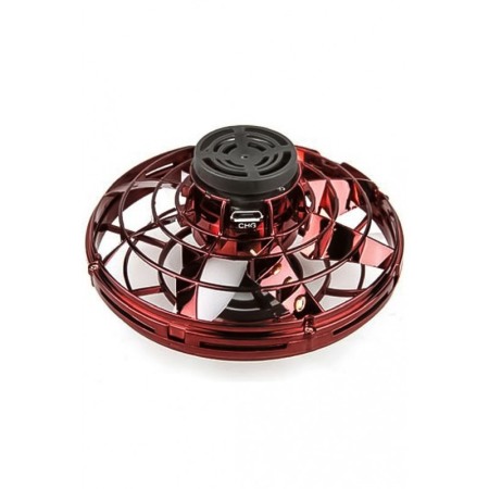 Spinner zburator, efect de bumerang, acumulator si leduri, 8 cm, Rosu, Doty [0]