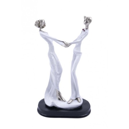 DECO - Statueta ,,First dance", confectionata din rasina, accente aurii, eleganta , inaltime 25 cm, doty