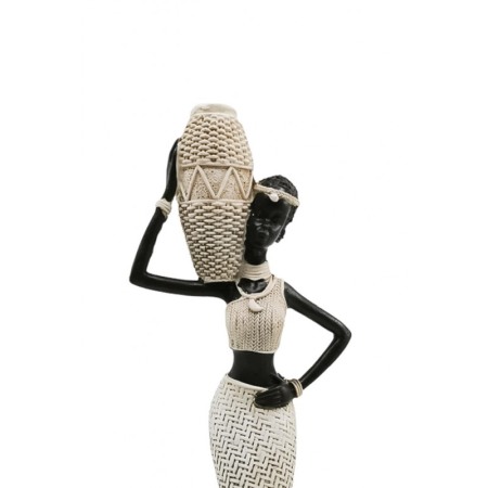 Statueta Nigerian Siluette, lucrata manual din rasina, 28x6 cm, negru/bej, design elegant, Doty®️ [1]