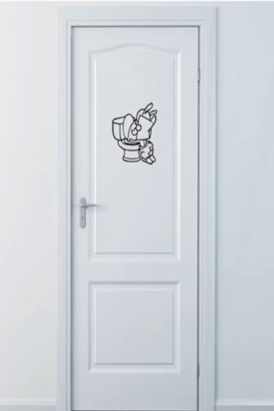 Sticker decorativ Busy Doty®, pentru toaleta sau alte spatii, design creativ, 23x22 cm [2]
