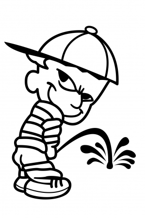 Sticker decorativ Restless Guy Doty®, pentru toaleta sau alte spatii, design creativ, 16x20 cm [4]