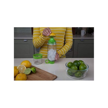 Sticla cu storcator Dulce Agua,stoarcere manuala, practica si usor de folosit, 750 ml, materiale de calitate,design modern,verde [3]