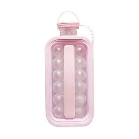 Sticla pliabila, portabila, Smart IceBall 2 in 1 pentru gheata, 156 ml si transport apa 1400 ml, roz [5]