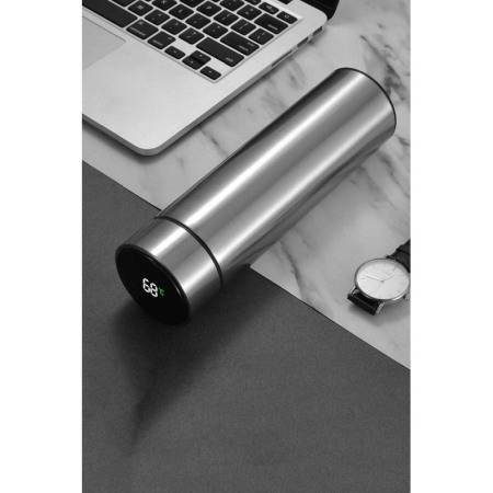 Sticla Termos SmartCup, cu afisaj LED pentru temperatura, pereti dublii, argintiu, 500 ml, Doty®️ [9]