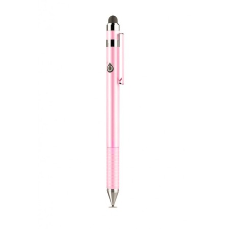Stilou Pen Doty.ro® pentru tableta sau telefon, cu capat dublu de atingere, sensibilitate si precizie ridicate cu disc, roz [3]