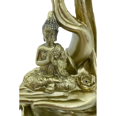Suport aromaterapie Gold Hands, fantana curgatoare, 44 conuri incluse,usor de utilizat, efect satisfactor, auriu, 14 cm [2]