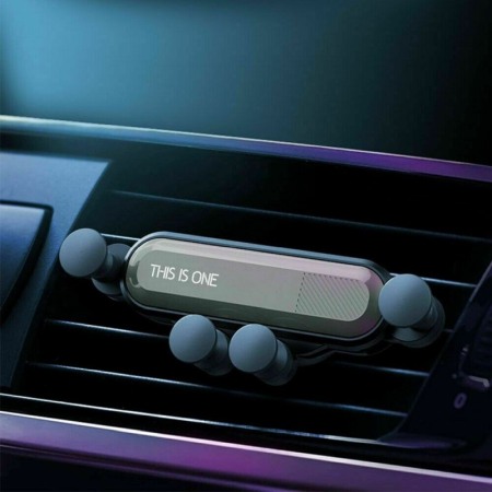 Suport auto cu auto-prindere  pentru telefon, prindere pe grila de ventilatie , Argintiu [2]