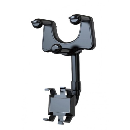 Pentru masina - Suport auto pentru telefon MirrorDock Doty®, de oglinda, nu obstructioneaza vederea, rotire 360 grade, universal, negru