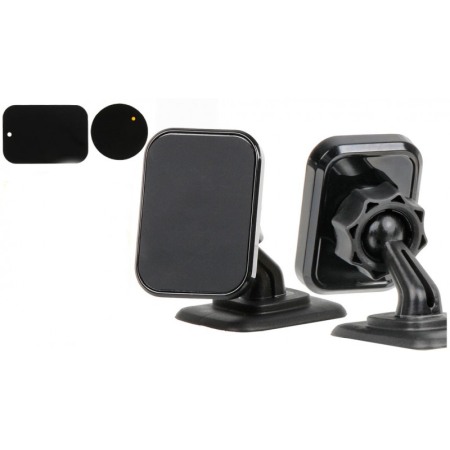 SMARTPHONE & ACCESORII - Suport auto telefon se misca 360 grade magnetic,manet dublu ,pentru bord banda 3M , culoare Negru