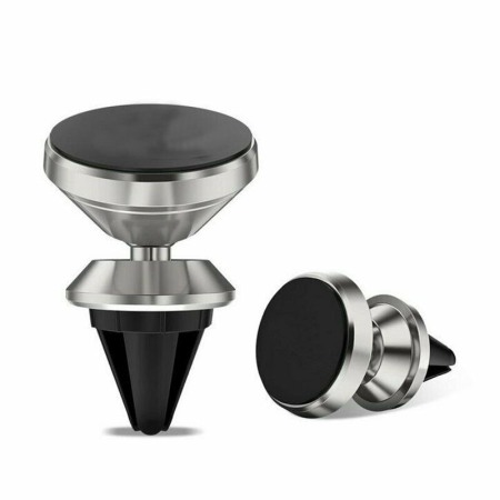 Suport auto telefon se misca 360 grade magnetic universal ,pentru grila ventilatie aerisire, culoare Argintiu [4]