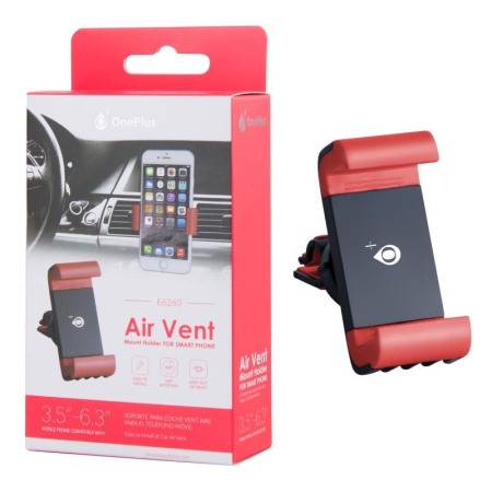 SMARTPHONE & ACCESORII - Suport auto telefon sitem paranteza  ,pentru grila ventilatie , culoare Rosu