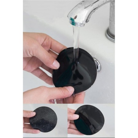 Suport autoadeziv pentru telefon si alte accesorii, reutilizabil, spatiu pentru cablu, din silicon dur, negru, 5 cm, Doty®️ [3]