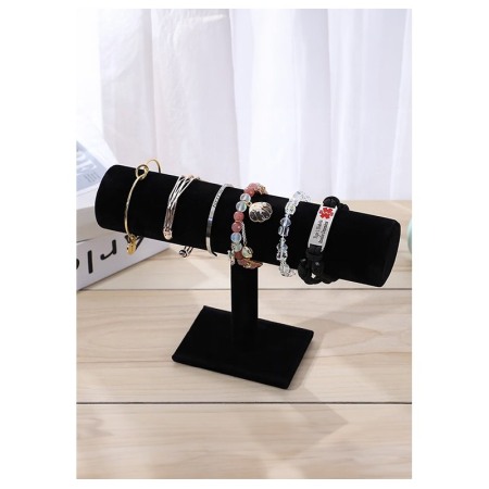 Suport BlackTube de expunere ceasuri sau bratari, forma cilindrica, 23.5x15 cm, catifea neagra, Doty®️ [3]