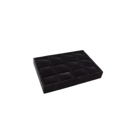 Suport BlackVelvet de expunere ceasuri sau bratari, 12 spatii, 35x24x5cm, catifea neagra, Doty®️ [6]