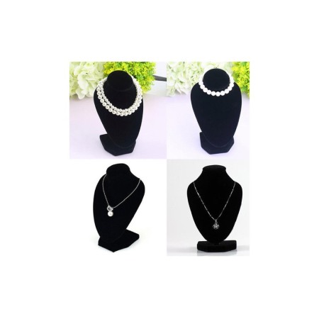 Suport fix pentru lanturi si coliere SoftNeck, din catifea neagra, 12x12 cm, design elegant, Doty®️ [3]