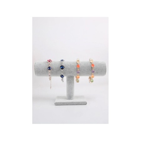 Suport GreyTube de expunere ceasuri sau bratari, forma cilindrica, 23.5x15 cm, catifea gri, Doty®️ [4]