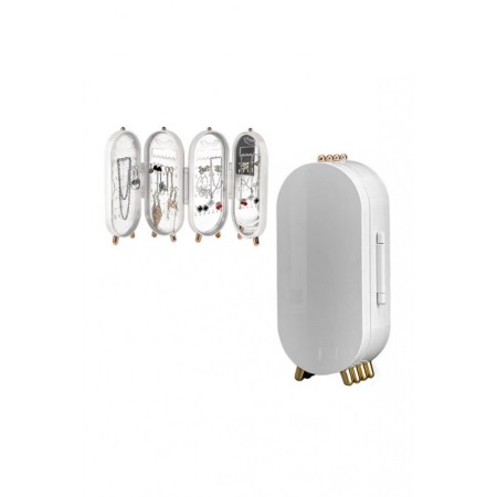 Suport pentru bijuterii deluxe Jewelry Cabinet Doty®, dulapior, oglinda, depozitare/expunere, plastic, 11,5x23,5 x 6,5 cm [5]