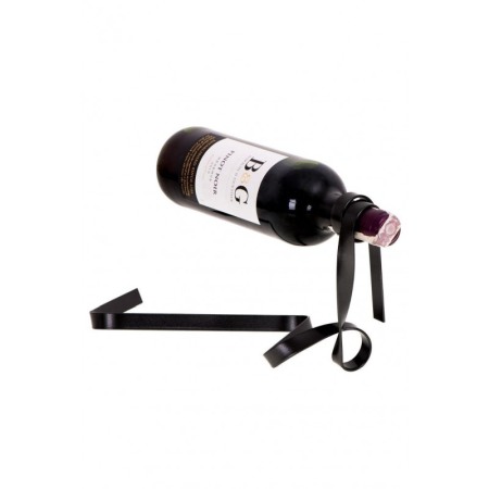CADOURI SI SETURI - Suport pentru sticla de vin Magic Wine, forma de panglica, 36x17 cm, negru