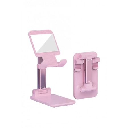 Suport pentru telefon sau tableta FabMirroring cu oglinda,roz [1]