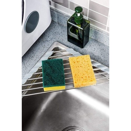 Suport triughi de uscare si scurgere pliabil din otel inoxidabil pentru vase si ustensile de bucatarie, 41 X 16 cm, Doty® [4]
