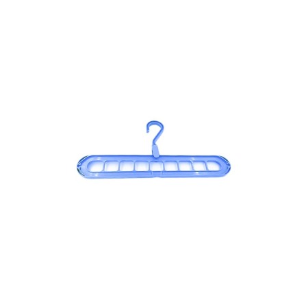 Suport umerase pentru organizarea hainelor MultiHanger Doty.ro®, 9 spatii, 32 cm, albastru, design creativ [5]