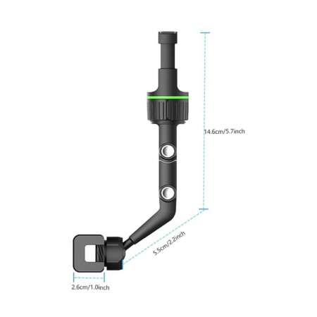 Suport universal PhoneClip 360 de grade, pentru oglinda retrovizoare, usor de montat, sigur, negru/verde [5]