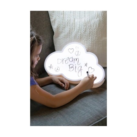 ILUMINAT & ELECTRICE - Tabla iluminata CloudsMessage, tip lampa de veghe, USB inclus, 18x30 cm, alb, Doty®️