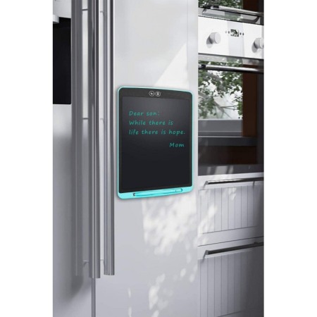 Tableta LCD desenat si scris, 12", pentru copii sau grafica , cu buton stergere si buton stergere partiala, turcoaz/negru, Doty [3]