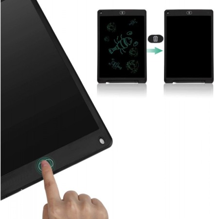 Tableta LCD desenat si scris, 8.5", pentru copii sau grafica , cu buton stergere, negru, Doty [4]