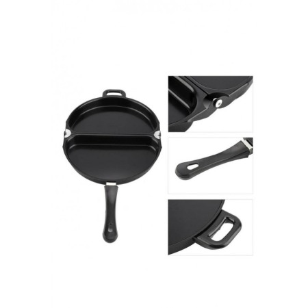 Tigaie Breakfast pliabila, usor de folosit si de curatat ,forma ovala,marime medie, negru,doty [4]