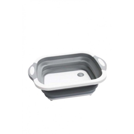USTENSILE & ARTICOLE BUCATARIE - Tocator multifunctional 3 in 1, vas pentru legume si fructe, tocator sau cos depozitare, alb/gri, doty