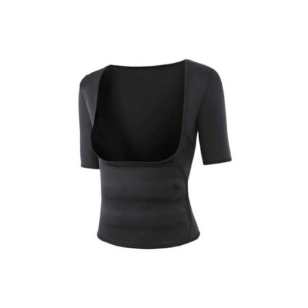 Aparate & Accesorii ingrijire personala - Tricou cu centura Instant Fit, tip sauna pentru slabit si modelarea taliei din neopren,XL,negru