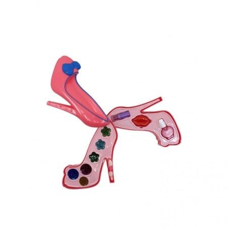 Igiena si ingrijire - Trusa machiaj pentru copii Make up Heel, in forma de pantof, accesorii incluse, 11 x 14 cm , roz, Doty®️