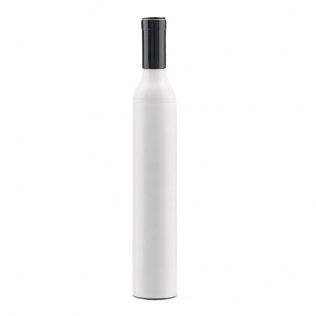 Umbrela Top Wine, toc in forma de sticla de vin, materiale de calitate, rezistenta, design creativ, alb [3]