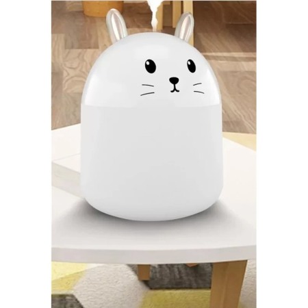 Umidifcator Little Rabbit portabil,lumina ambientala,reincarcabil,250 ml, 12 cm, alb [2]