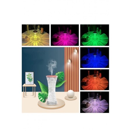 Umidificator de aer 2 in 1 Atmosphere Light, 270 ml, 86x86x193 mm, lampa multicolora, RGB, accente aramii, Doty®️ [7]