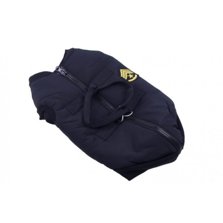 Câini - Vesta calduroasa Delta Dog ,pentru catei de talie mica,manere, confortabila,material moale si flexibil,deisgn modern,negru,marim