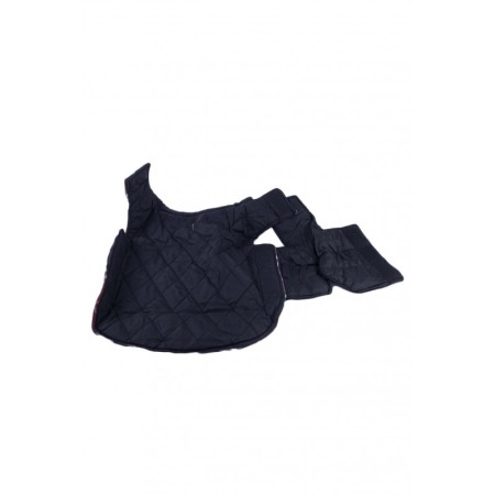 Vesta cu 2 fete pentru caini de talie mica, carouri sau varianta uni, 30 cm, confortabila si calduroasa,culoare bordo,captusita, [4]