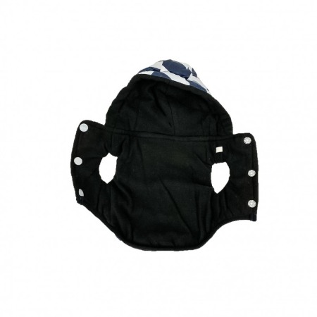 Vesta de ploaie calduroasa si impermeabila pentru catei de talie mica, Negru/rosu, masura XL, Doty® [3]