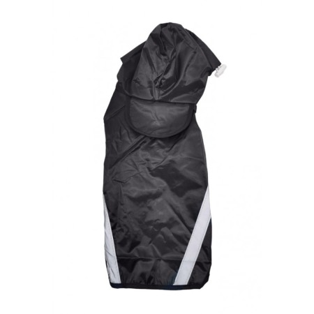 Vesta de ploaie si vant DoggyCap Doty® pentru caini de talie medie, reflectorizanta, cu gluga, marime 3XL, neagra [1]