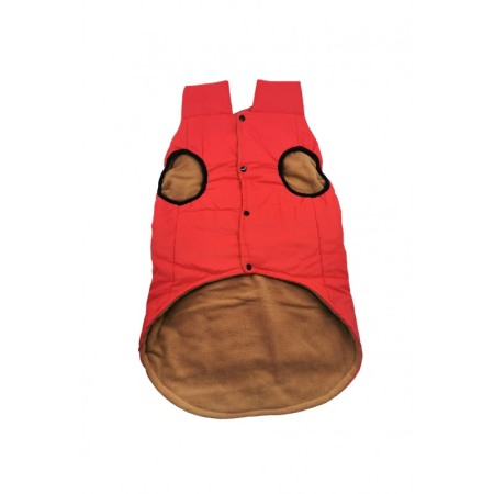Îmbrăcăminte pentru câini - Vesta impermeabila si captusita pentru caini de talie mare, 58 cm, 3XL, rosu, Doty®