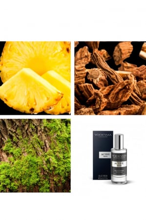Yodeyma Active Man Apa de parfum pentru barbati, nuante de ananas, pachuli si lichen de prun, 15ml [1]