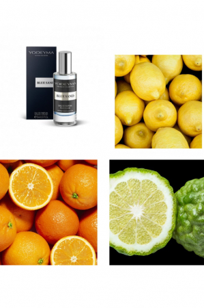 Yodeyma Blue Sand Apa de parfum pentru barbati, nuante de portocala, lamaie, bergamota, 15ml [1]