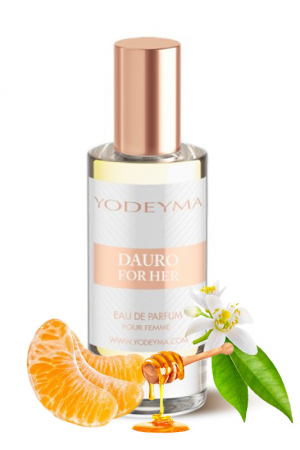 Yodeyma Dauro for Her Apa de parfum pentru femei, nuante de portocala, azahar si miere, 15ml
