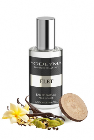 Yodeyma Elet Apa de parfum pentru barbati, nuante cardamon, lemn, vanilie, 15ml