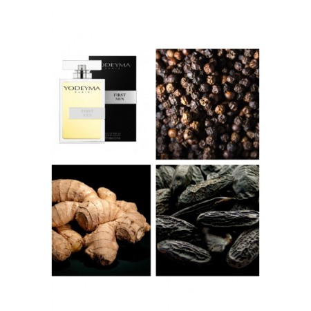 Yodeyma First Men Apa de parfum pentru barbati, nuante de piper negru, ghimbir si Haba Tonka, 100ml [2]