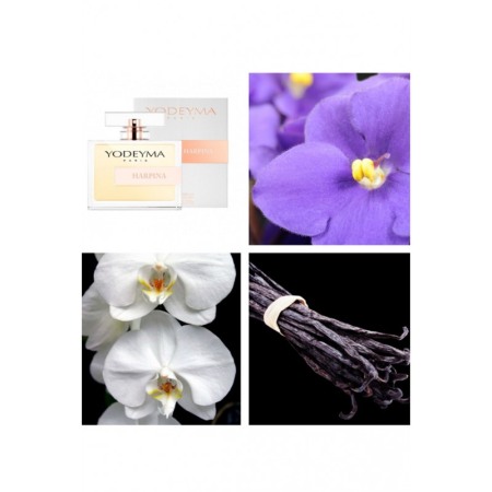 Yodeyma Harpina Apa de parfum pentru femei, nuante de floare de saintpauli, orhidee, vanilie, 100ml [1]